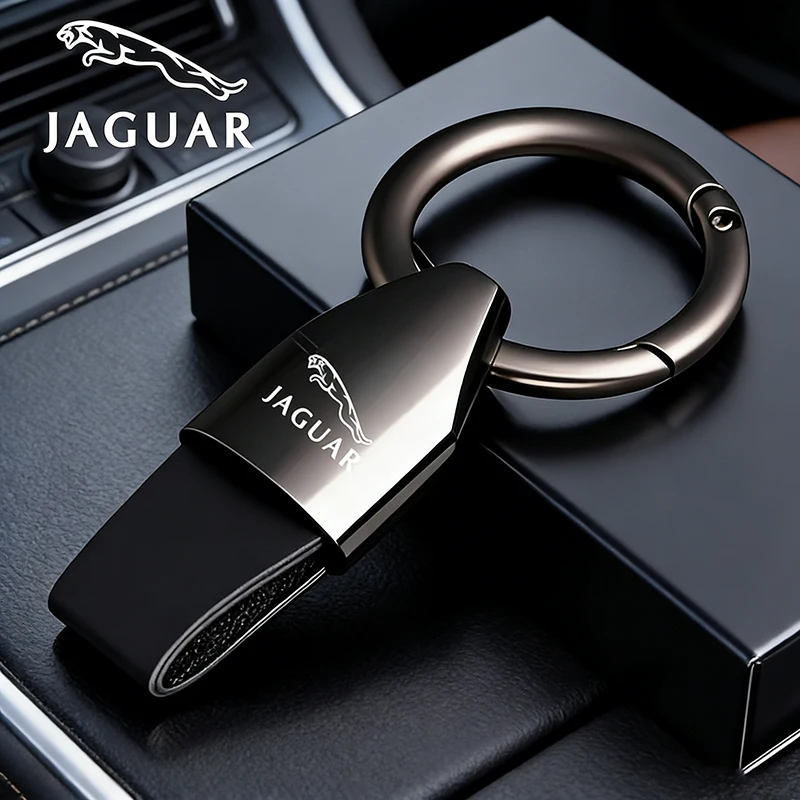 Autoschlüsselband Zinklegierung Auto Schlüsselanhänger Leder für Jaguar X S F XF XE XJ XK XEL XFL XJL XJ6 XJS XKR XFR F-Typ F-Tempo E-Tempo