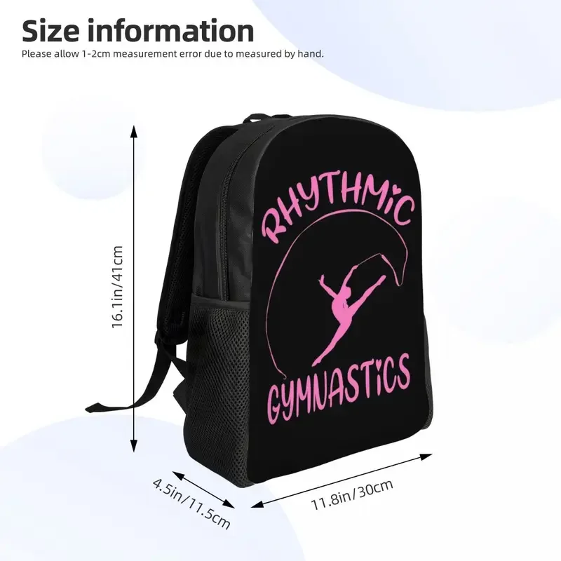 Zaini da ginnastica ritmica da ballo per donna uomo borsa da scuola resistente all\'acqua con stampa Bookbag