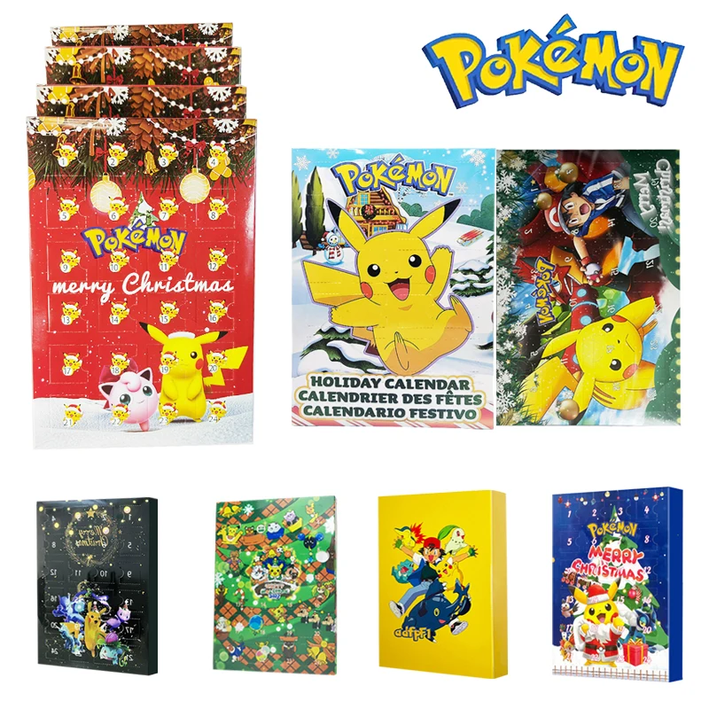 Figuras de acción de Pokémon para niños, regalos de calendario de adviento de Halloween, Pikachu, Kawaii, 24 piezas