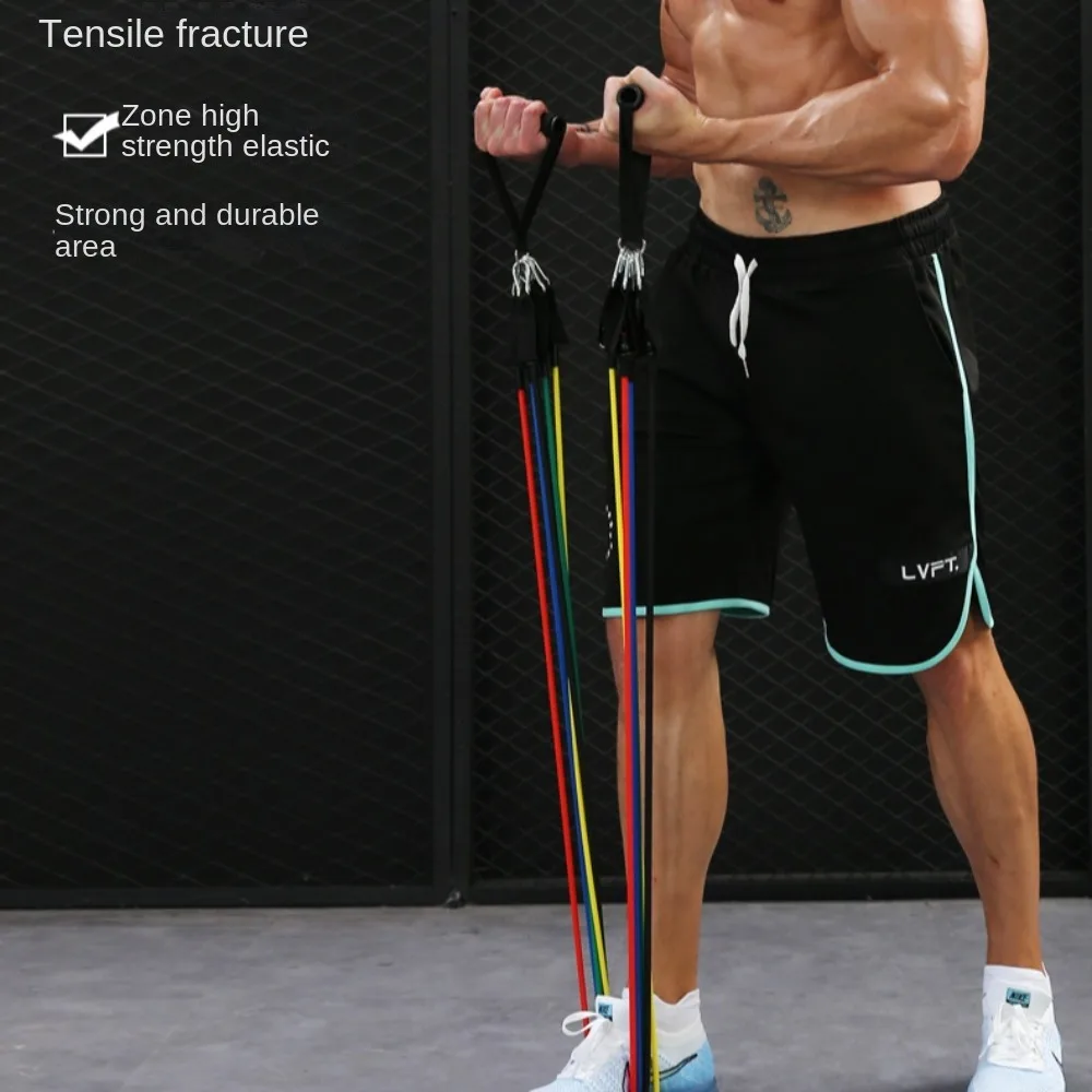 

5 Levels Resistance Pull Rope Multifunctional Elastic Yoga Pull Rope Stretch Monochrome Fitness Resistance Rope Home