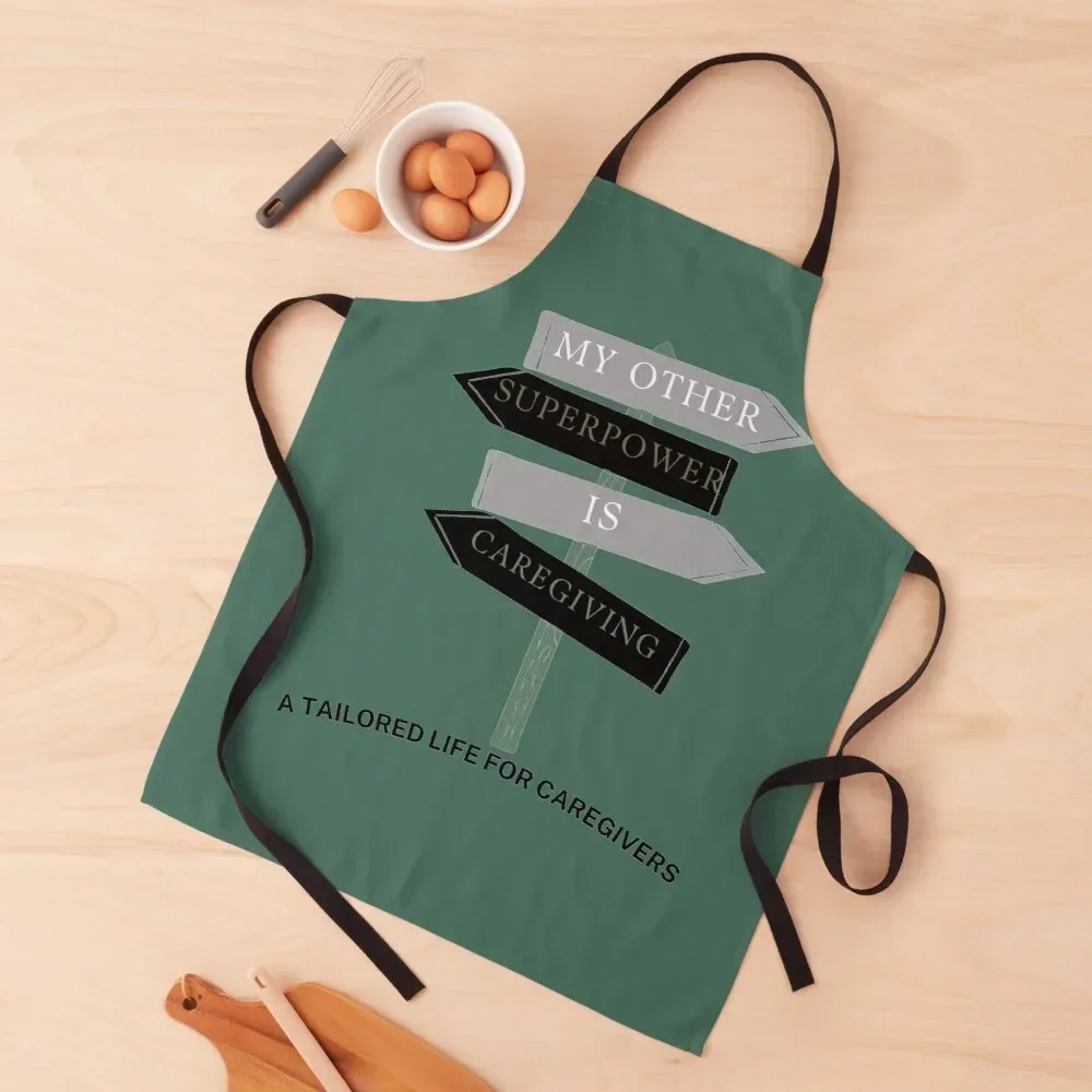 

Зеленый и серый фартук My Other Superpower is Caregiving Фартук Кухонные специальные аксессуары Кухонная утварь Фартук