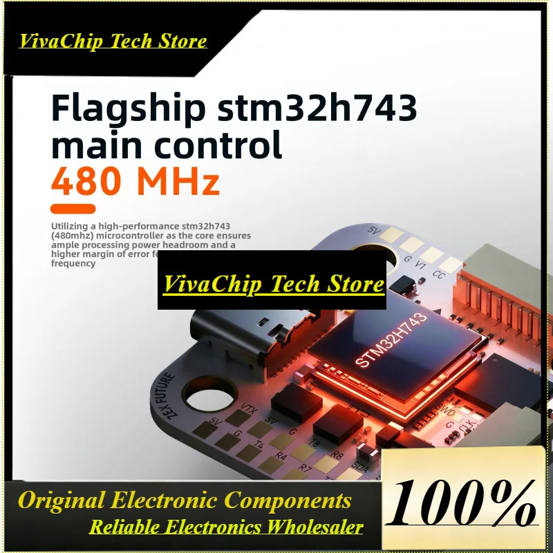 VivaSZEX ATHENA H743 Mini Flight Controller 80A 4in1 ESC Stack 20x20mm FPV Drone FC Dual Gyro ICM42688 3-8S Betaflight OSD For R