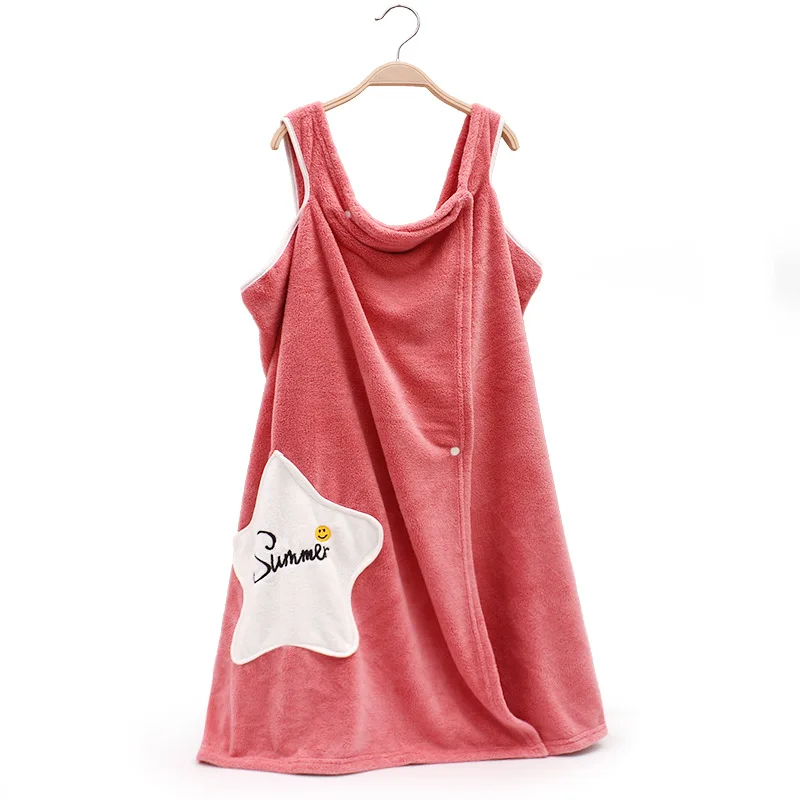 

Женские карманные халаты из кораллового флиса, носимый халат с пуговицами и карманами для сауны и душа, пляжные полотенца