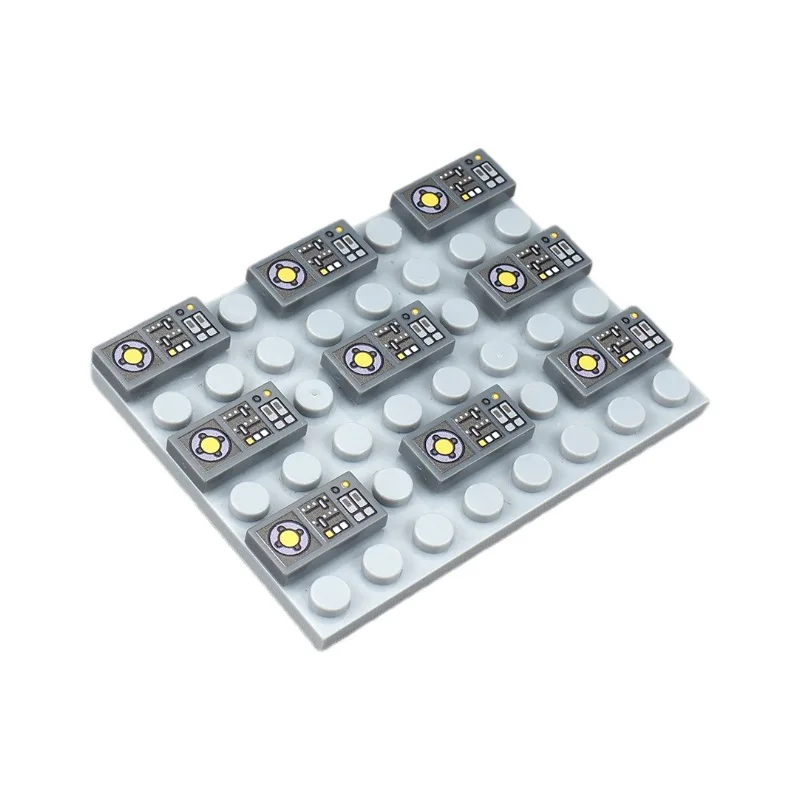 MOC 10 قطعة مطبوعة 3069 1x2 الطباعة المنزلق زر Mecha نمط اللبنات 3069pb0847 لوحة مجلس الطوب الجسيمات اللعب هدية