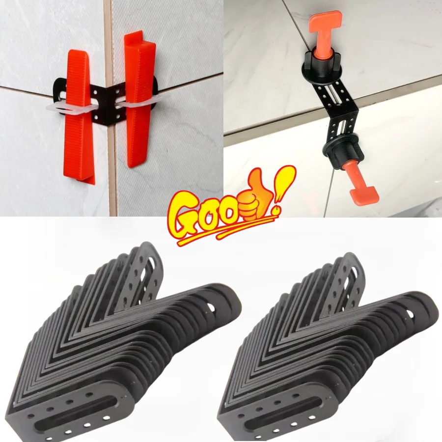 100pcs Tile leveling device locator  Reusable Wedges wall tiles leveling system clips laying Seam positioner construccion tools