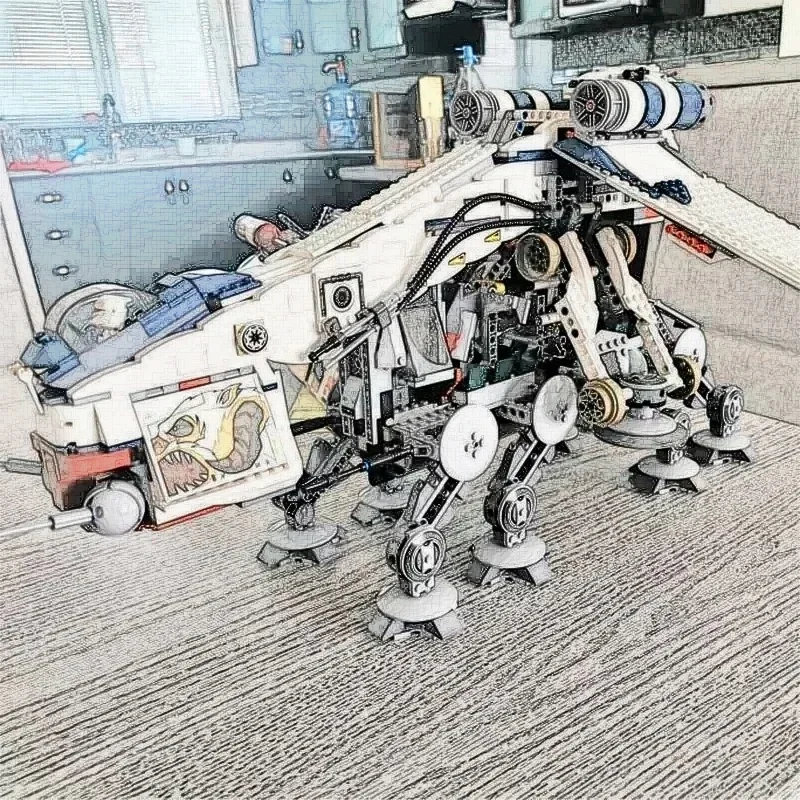 2026 New Hot Goods Toys Wars Transport Ship Toys Republic Dropship With At-ot Walker Compatible Toys For Adults Christmas Gifts