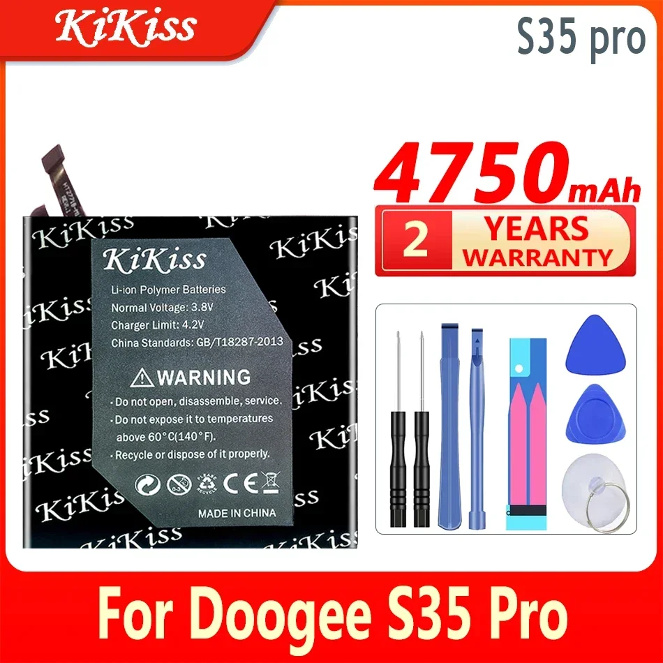 

Аккумулятор большой емкости 4750 мАч KiKiss S35Pro (BAT20M154350) Для Doogee S35 Pro Bateria