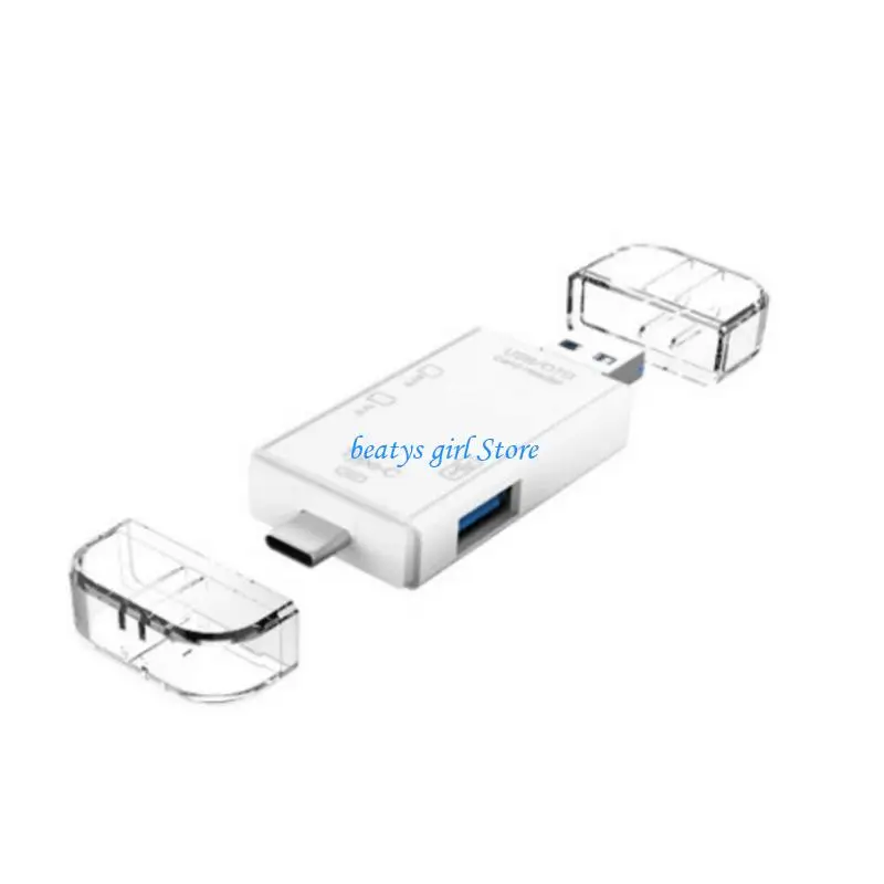C7AB 6 in 1 USB to SDTF SDXC MicroSDs Card Reader Adapter for PC Laptop Smartphone