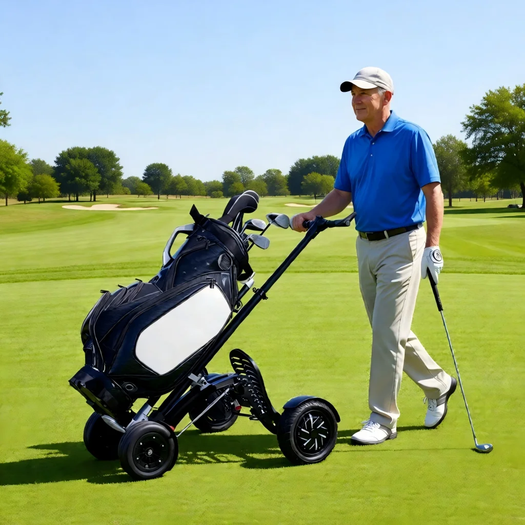 

2026 Популярная роскошная электрическая тележка с двойным двигателем 48 В 1600 Вт Buddy Caddy Электрическая мини-тележка для гольфа для пожилых гольфистов