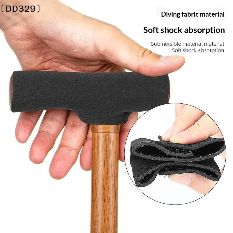 1Pcs Soft Anti Slip Cane Handle Cover Shock Absorption Adjustable Crutch Pads Fit For Elderly Daily Walking Aid Access〔DD329〕