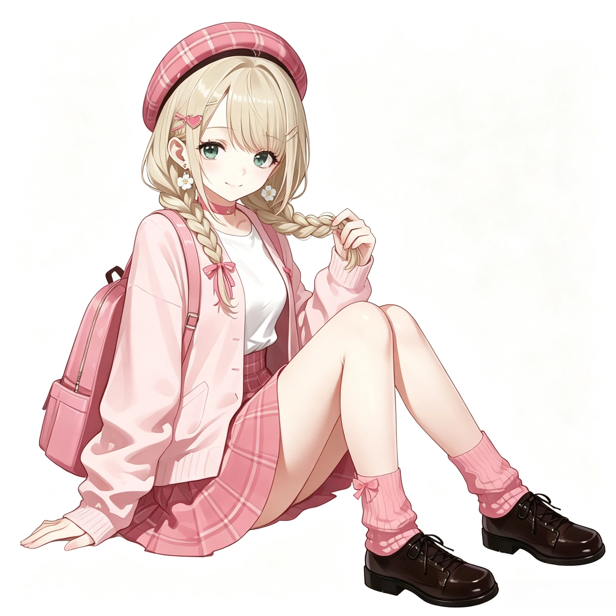 Blonde Hair Blue Eyes Cat Hoodie Anime Girl Sticker 16cm, Kohano Arisa Waterproof Vinyl Decal for Car Motorcycle Helmet