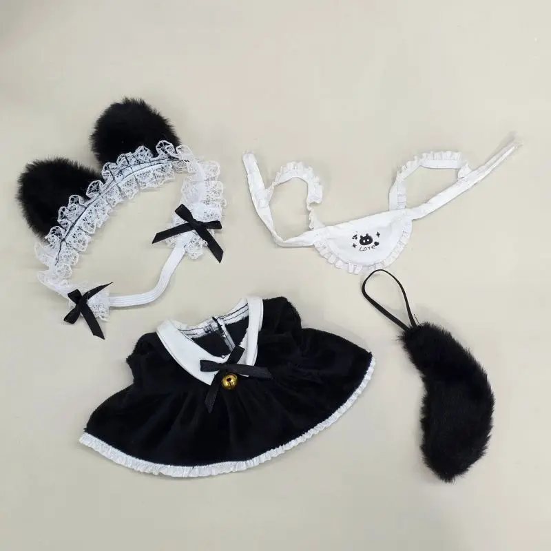 เสื้อผ้าตุ๊กตาผ้าฝ้าย 20 ซม. กระโปรงแม่บ้านสุดน่ารัก