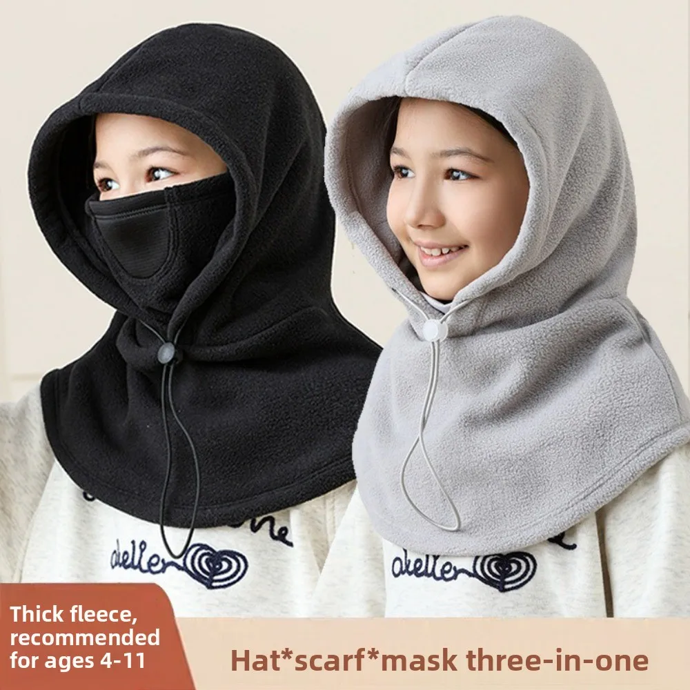 New Warm Scarf Mask Integrated Hat Windproof Coldproof Pullover Cap 3-in-1 Waterproof Neck Warmer Outdoor Sports