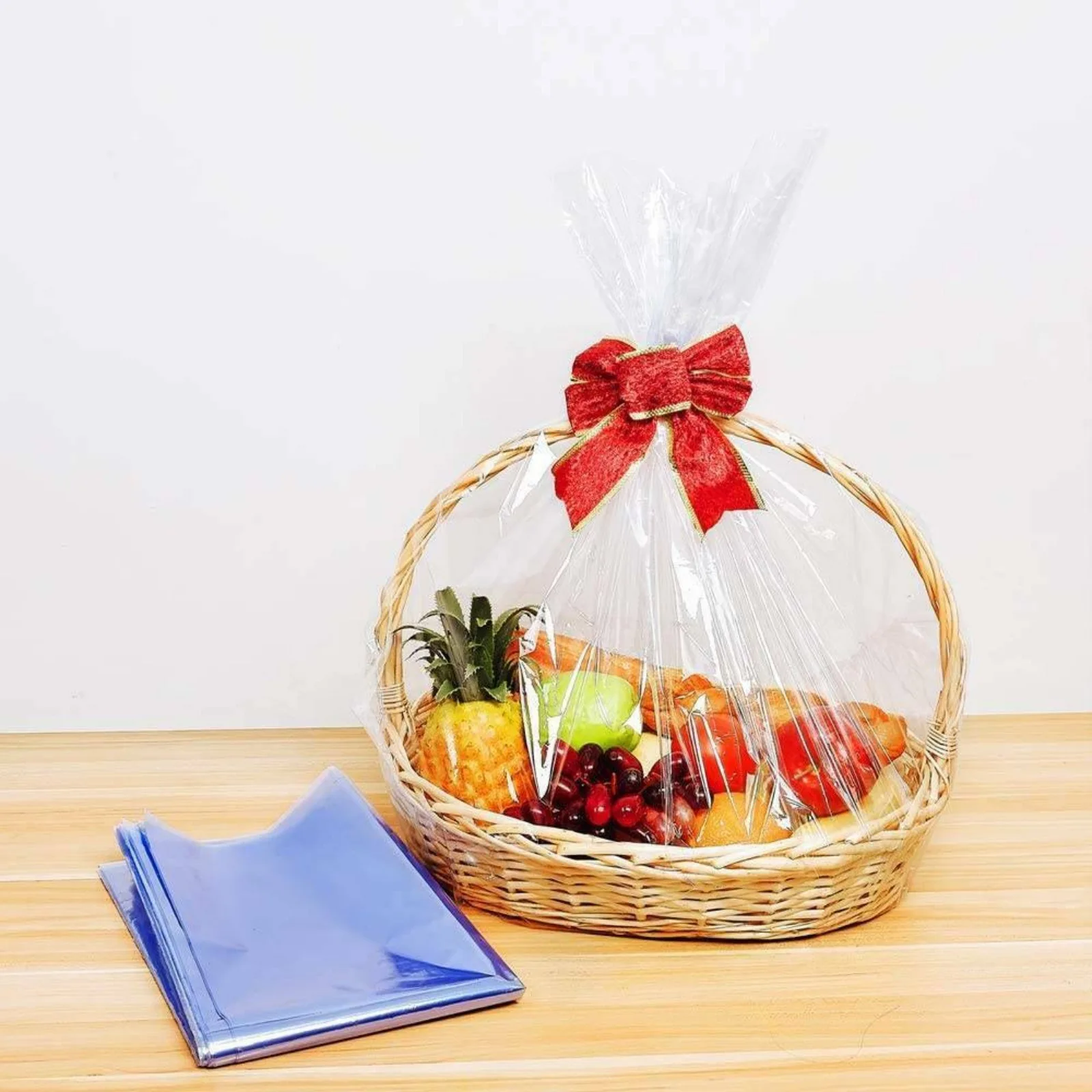 US 100-Piece Shrink Packaging Basket Bag Gift Basket 24 Inch x 30 Inch Transparent Bag Gift -