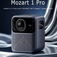 Wanbo Mozart 1 Pro Projector Android TV 11.0 Google Assistant Netflix 1080P DRM L1 Suppot 4K Beam Projector 900ANSI Dual Wifi