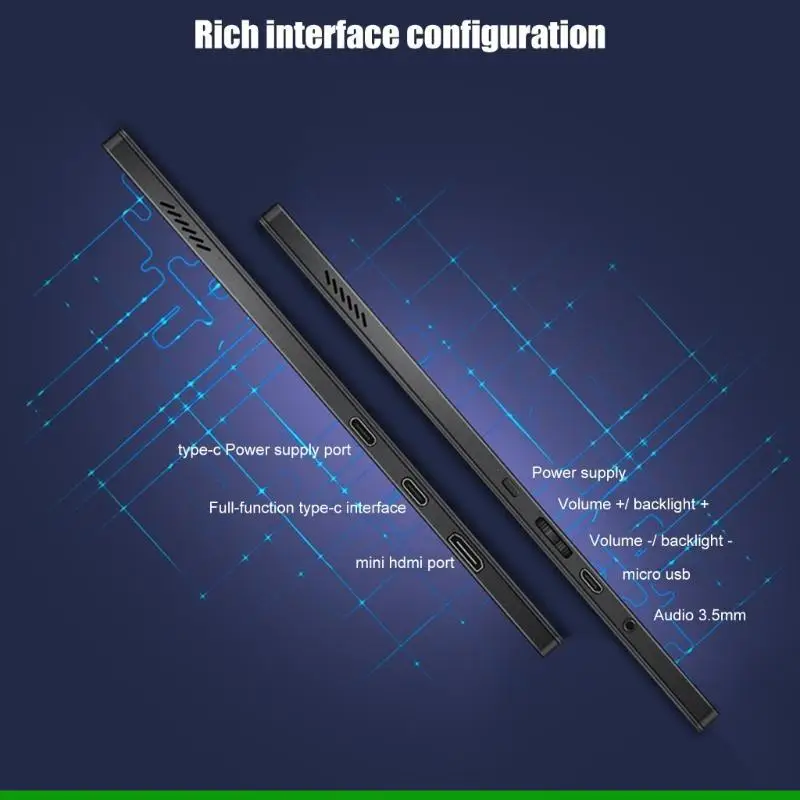 

U55C удлинитель экрана для ноутбука, 10,5-дюймовый присоединяемый портативный монитор для ноутбука/мобильного телефона, двойной