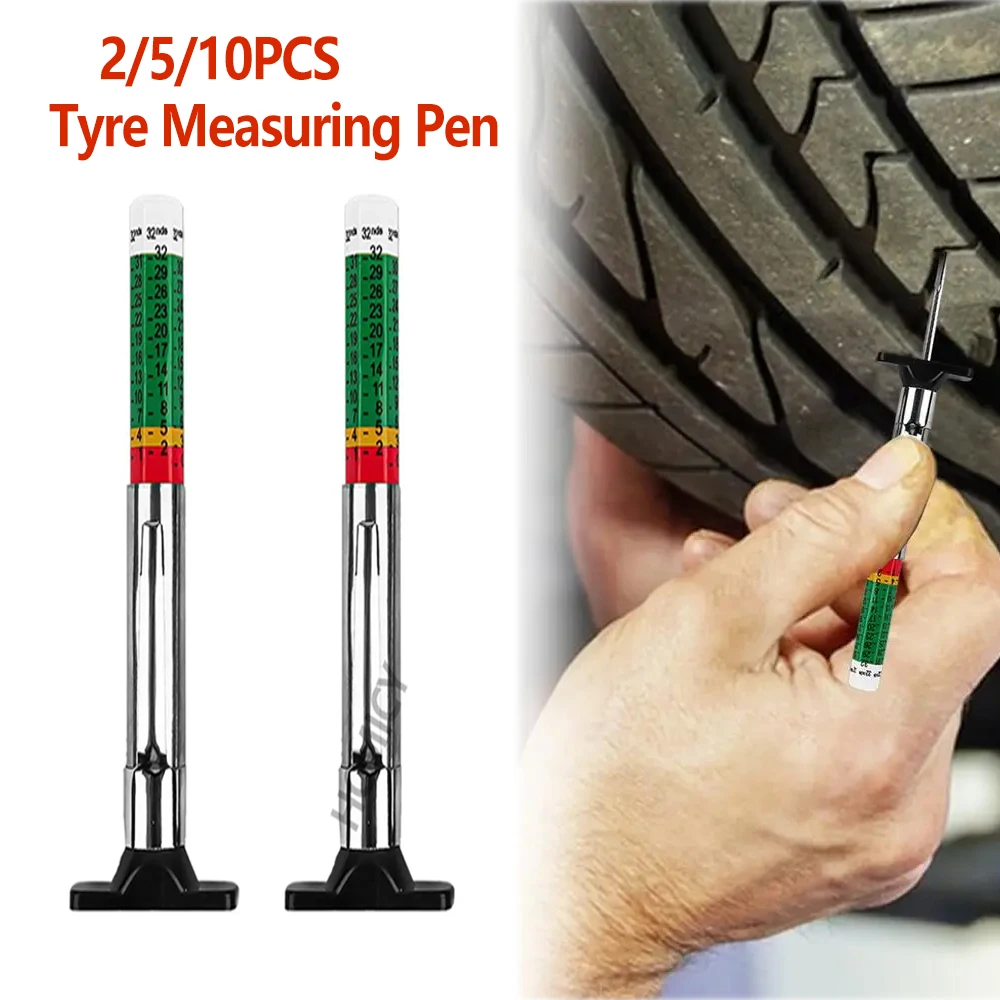 

2/5/10 шт., ручка для измерения шин, автомобильное колесо, цифровой узор протектора шин, глубина, толщиномер, инструменты для автоматического осмотра, принадлежности