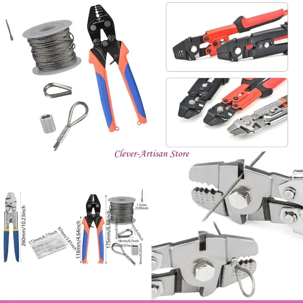 

E06B Щипцы для обжима троса с алюминиевыми обжимными втулками для энтузиастов DIY