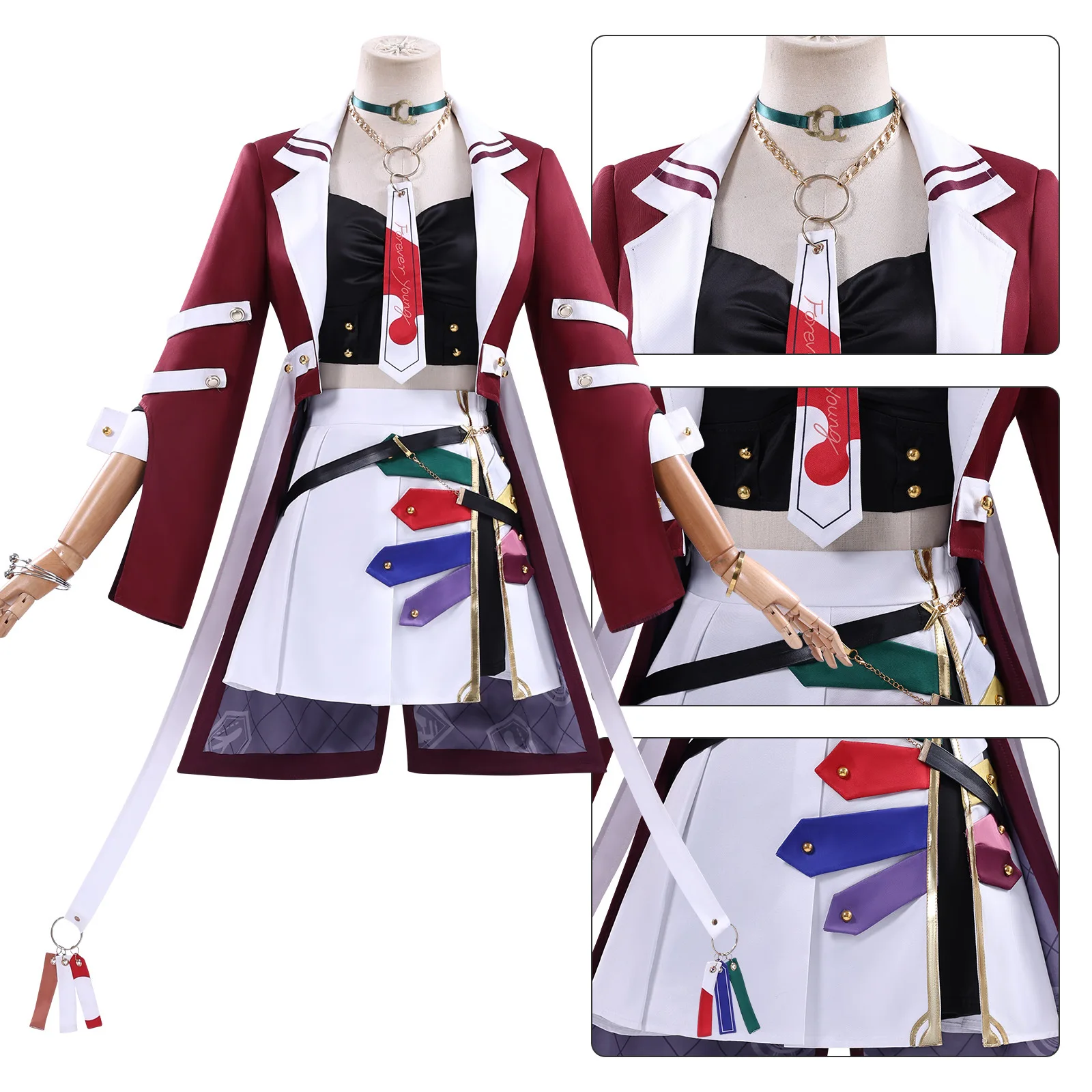 

Uma Musume Pretty Derby Forever Young Cosplay Costume, Tracen Academy Navy Collar Cute Uniform Full Set