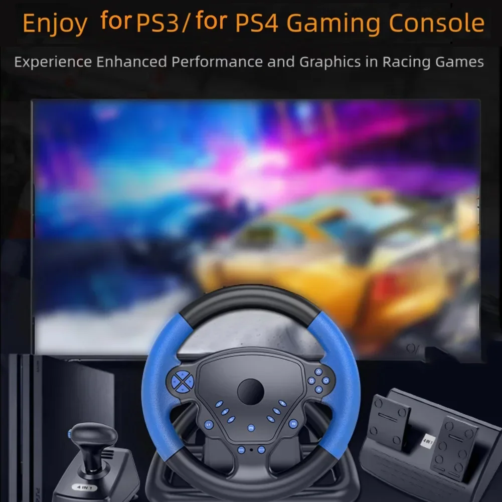 Wireless Racing Steering Wheel For PS4 For PC For Android For Smart TV For IOS Gaming Steering Wheel Replace Accessories