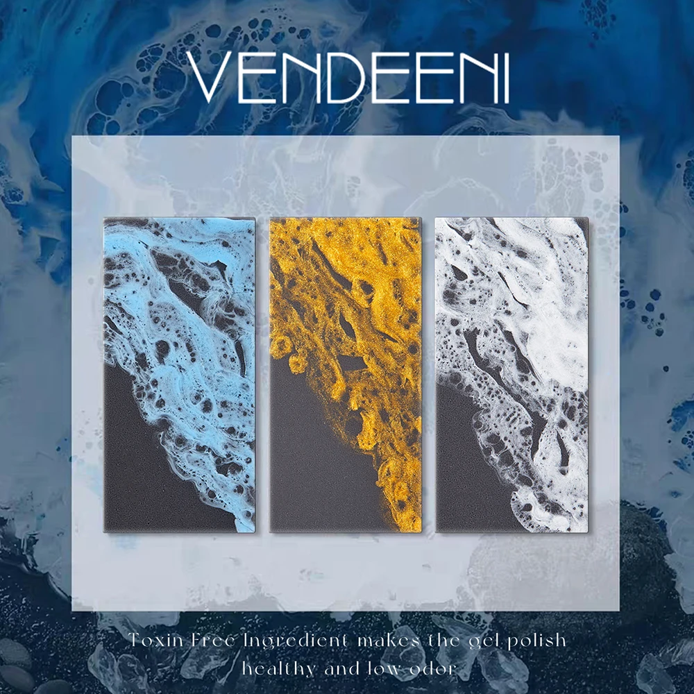 Vendeeni 10 Farben/Set Sea Wave Blooming Gel Nagellack TPO HEMA FREI UV Soak Off Gel Lack Marmor Spitze Nagelkunst Blossom Gel – Detail 7