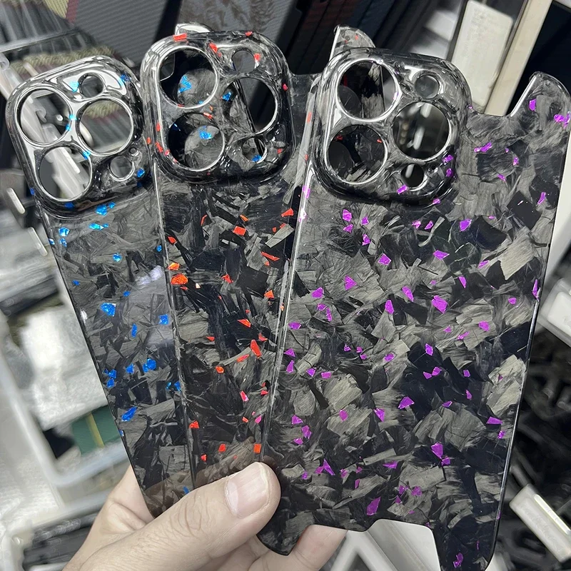 

For iPhone 16 Pro Max/16Pro/15 14 13 Pro Max Genuine Forged Carbon Fiber Case Ultra Thin Lightweight Cover Durable