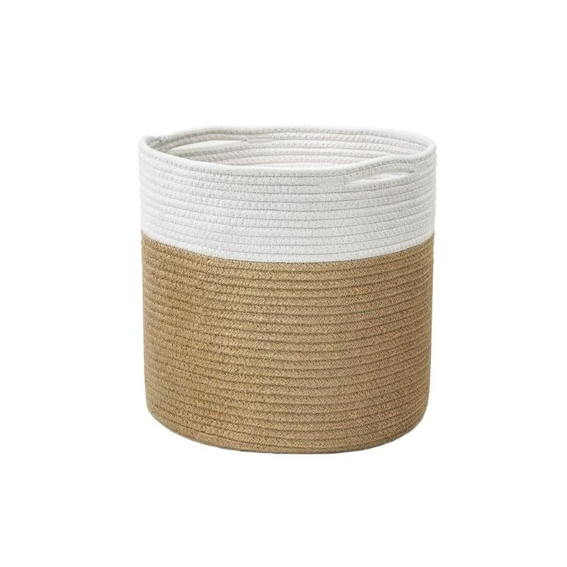 

Rustic Woven Rope Flower Pot Indoor Plants Container Laundry Toy Storage Basket