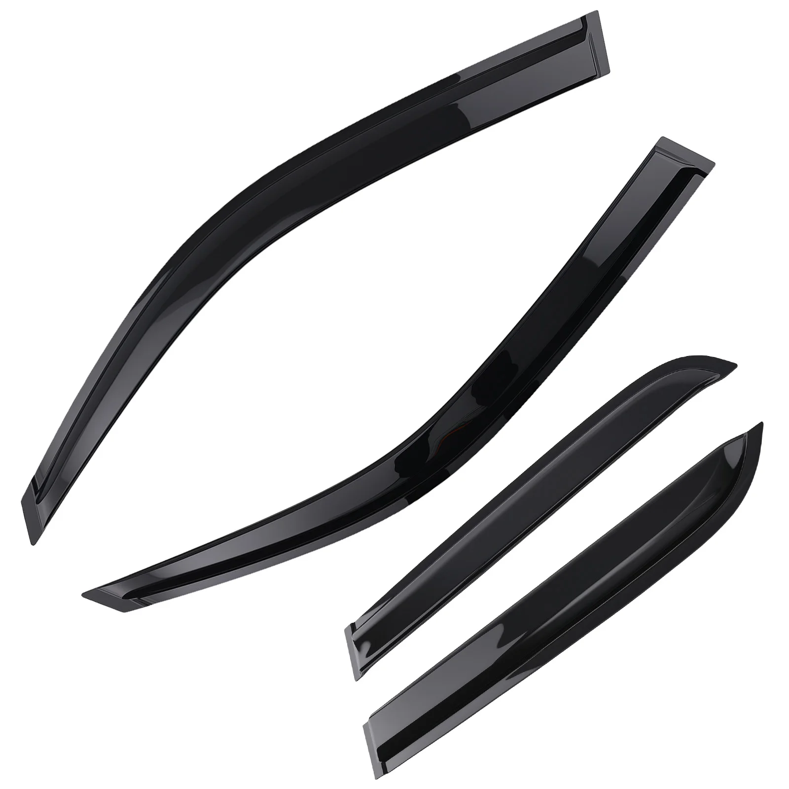 

Дефлекторы окон (ветровики) для Toyota 4Runner 2003-2009, черные, 4 шт.