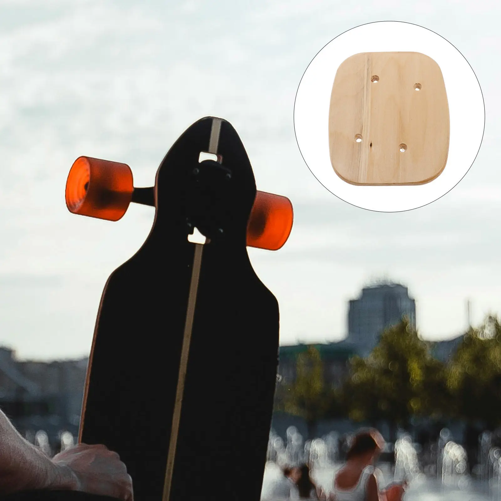 

2Pcs Wooden Skateboard Decks Blank Unfinished Maple Bamboo Material for Skate Parks Slope Street Skating DIY Crafts Art Design