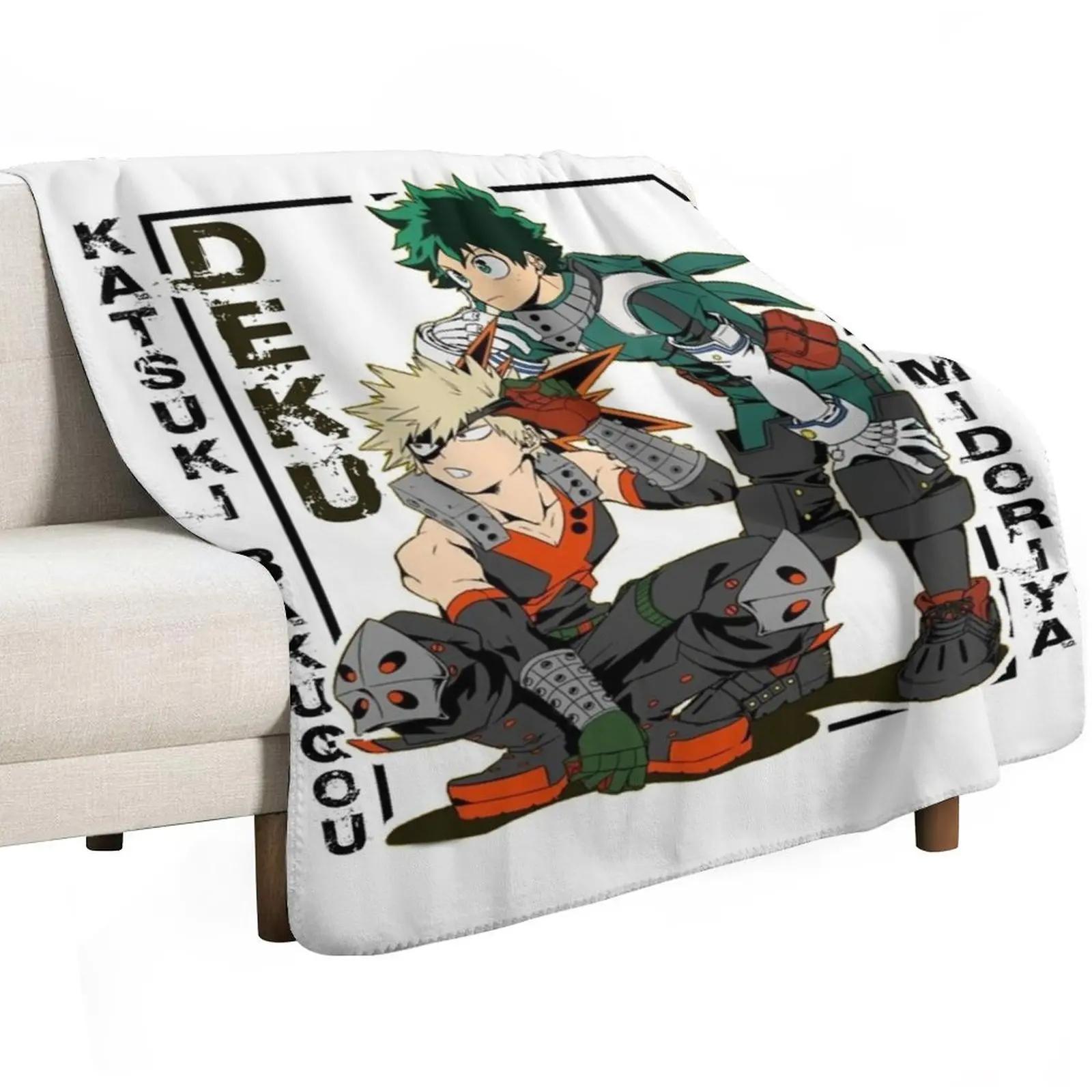 izuku midoriya & Katsuki Bakugou Throw Blanket Sofa Throw Heavy Sofas Luxury Designer Giant Sofa Bed covers Blankets