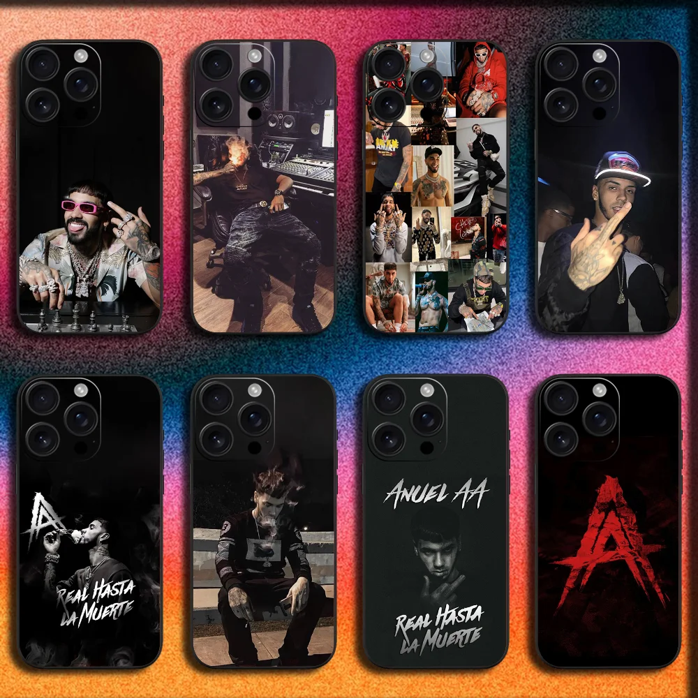 

Rapper A-Anuel AA Real Phone Case For iPhone 16,15,14,13,12,11,Pro,XS,Max,XR,Plus,SE,Mini Soft Black Cover