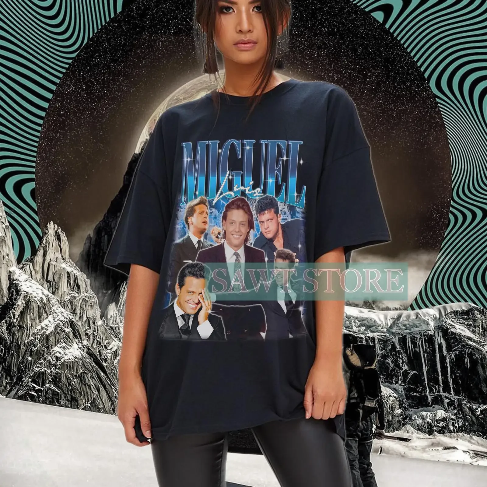 Camiseta Retro de los 90 con Homenaje a Luis Miguel, Estilo Vintage para Fans, Ropa de Diseñador con Gráficos Suaves