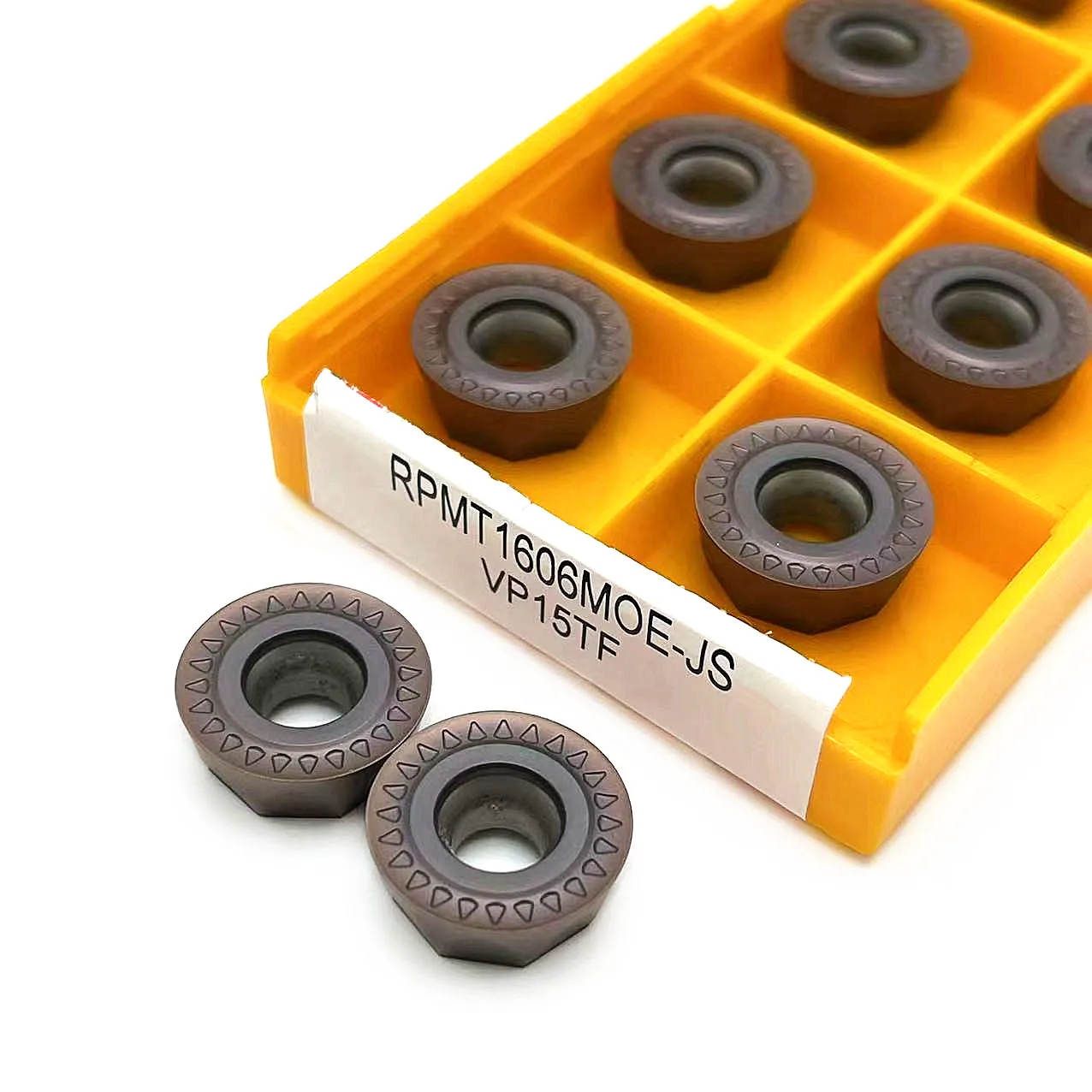 Herramienta de torneado de Metal, insertos de fresado, torno Indexable, 10 piezas, RPMT1204, RPMT1606, RPMT10T3, RPMT10T3, MOE, VP15TF