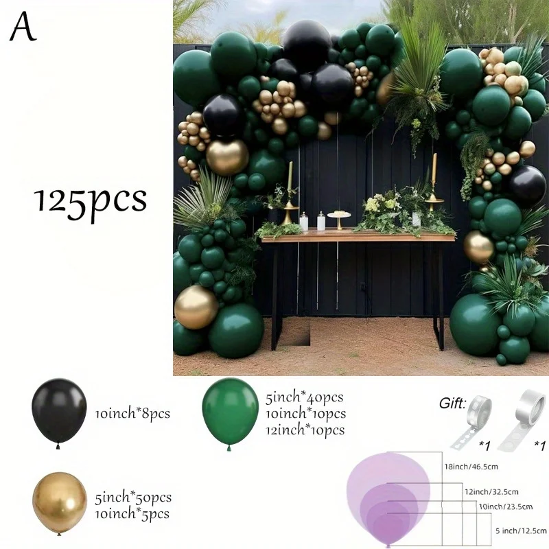 Christmas Green Tie Balloon Arch wreath set, used to decorate surprise parties, bridal showers, birthday parties, gender reveal