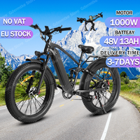 Electric Bike X26B 1000W Powerful Motor 48V13Ah Lithium Battery E Bike Adult Mountain Snow 26*4.0 Inch Fat Tire Electric Bicycle