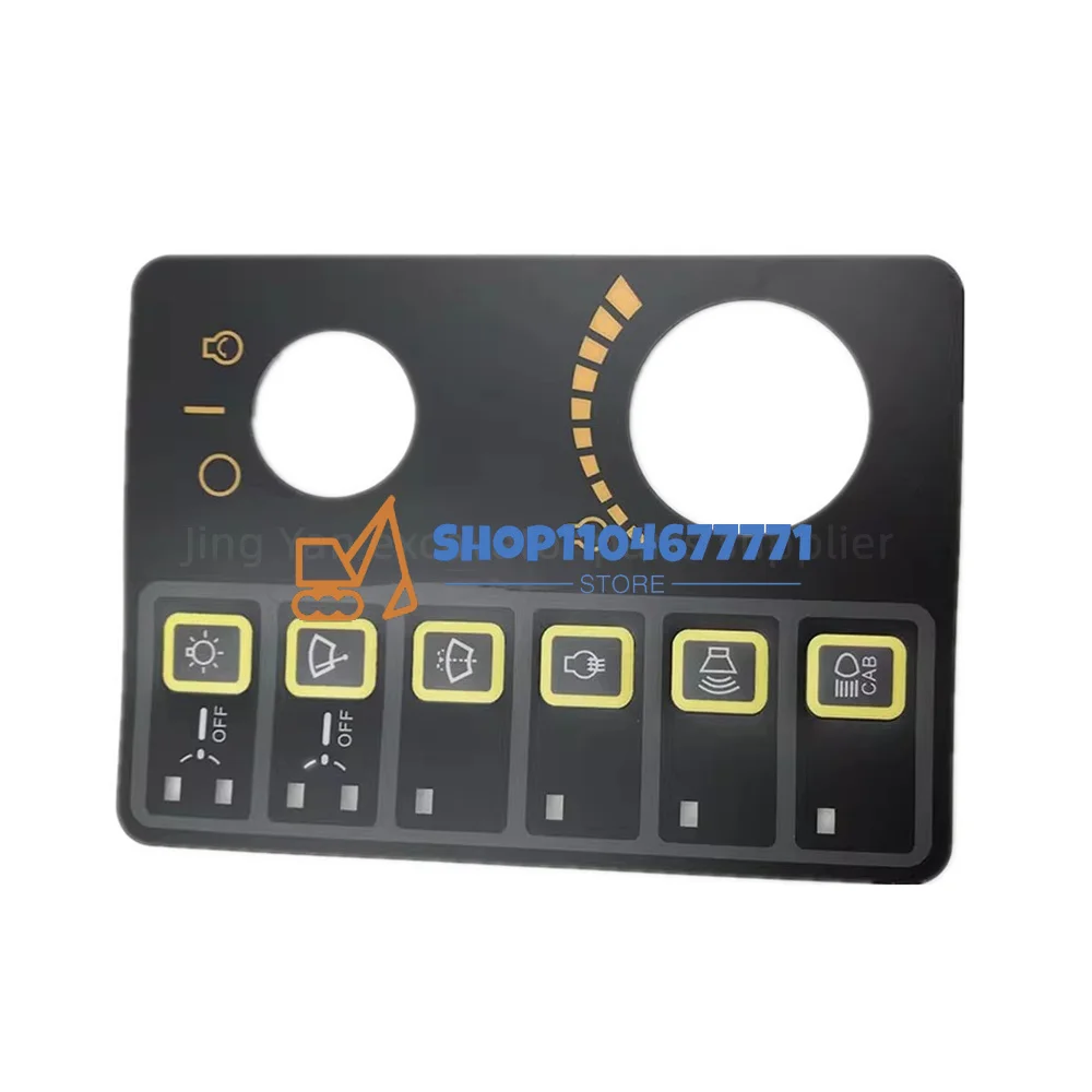 Autocollant de panneau de commande de climatisation, autocollant pour Instrument, accessoires de pelle, pour Hyundai R150 200 215 225 265 305-7