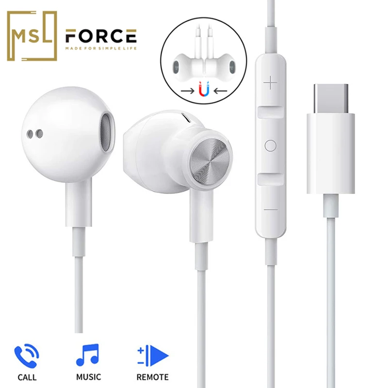 USB Typ C Google Chip DAC Kopfhörer Magnetic Sports Stereo Ohrhörer mit Wired Steuer Mikrofon Für XiaoMi Redmi Huawei Pixel