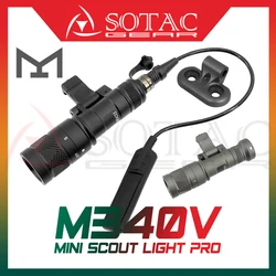 SOTAC M340V Scout Light Tactical Flashlight Strobelight Mini Infrared Scout Light Pro with MLOK Adapter with 20mm Picatinny Rail