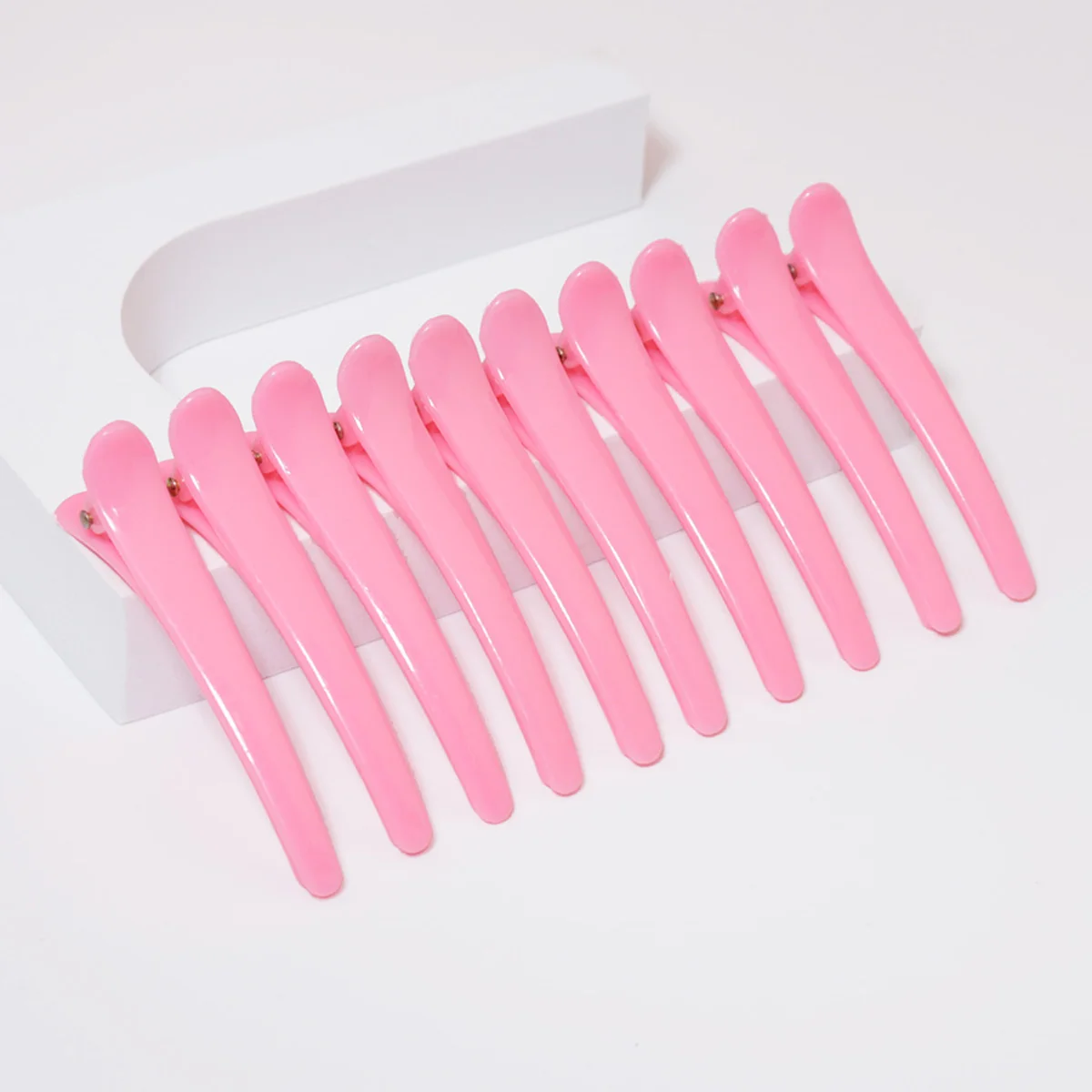 Clip de plástico con forma de diente de pato, 10 Uds., adecuado para peinados femeninos, clip antideslizante para cabello grueso y escaso