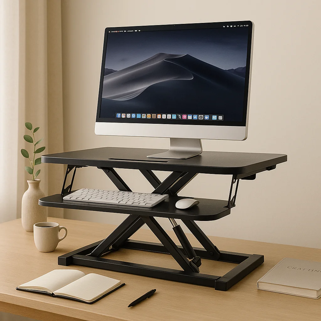 Ergonomic Adjustable Height Multi-Functional Vertical Office Desk Foldable Lifting Sitting Workstation for Computer