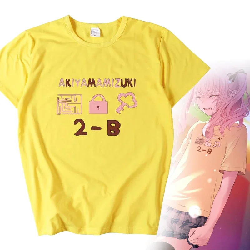 Game PJSK Akiyama Mizuki Cosplay Adult Unisex Top Printing Uniform Short Sleeved T-shirt Halloween Outfits