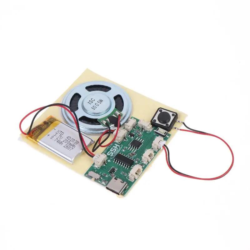 Light Magnetic Trigger Rechargeable MP3 Sound Module DIY Type with Speaker for Greeting Card Voice Add