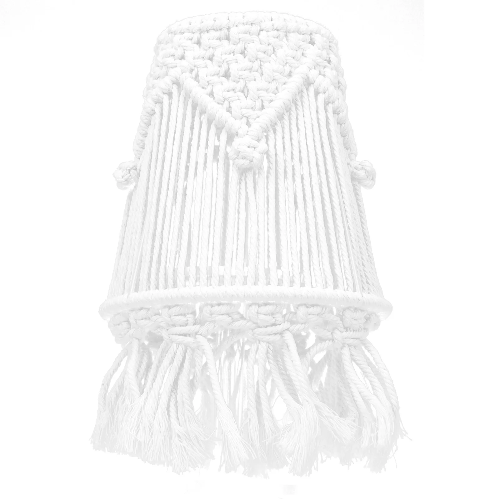 

Macrame Lamp Shade Cotton Rope Woven Design Rustic Decor Indoor Light Cover Ceiling Lamp Decor Pergola Shade Cover