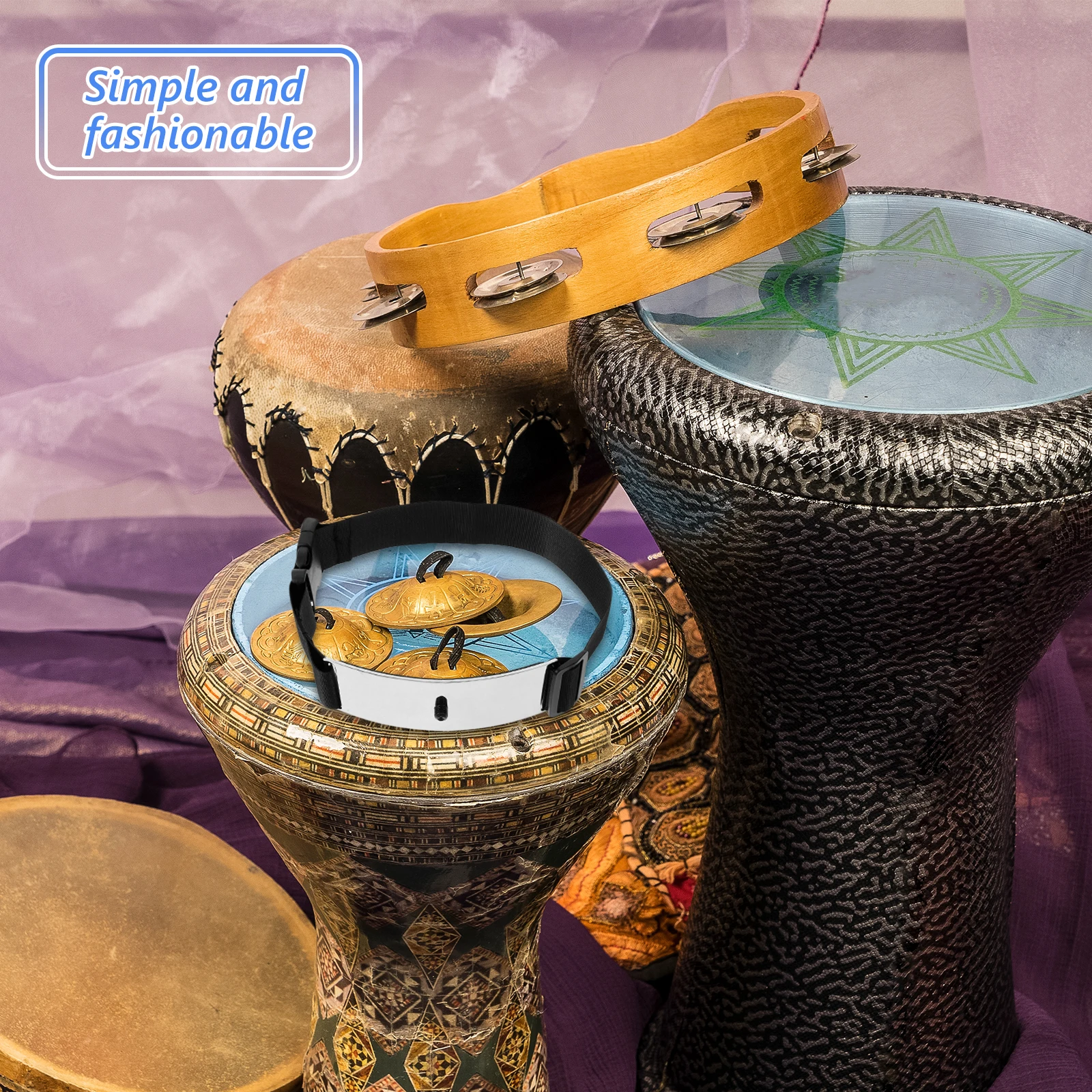 

Dumb Drum Pad Leggings Accessories Percussion Instrument Practice Mat Fixing Belt Snare Nylon Harness Drums Elastic Strap