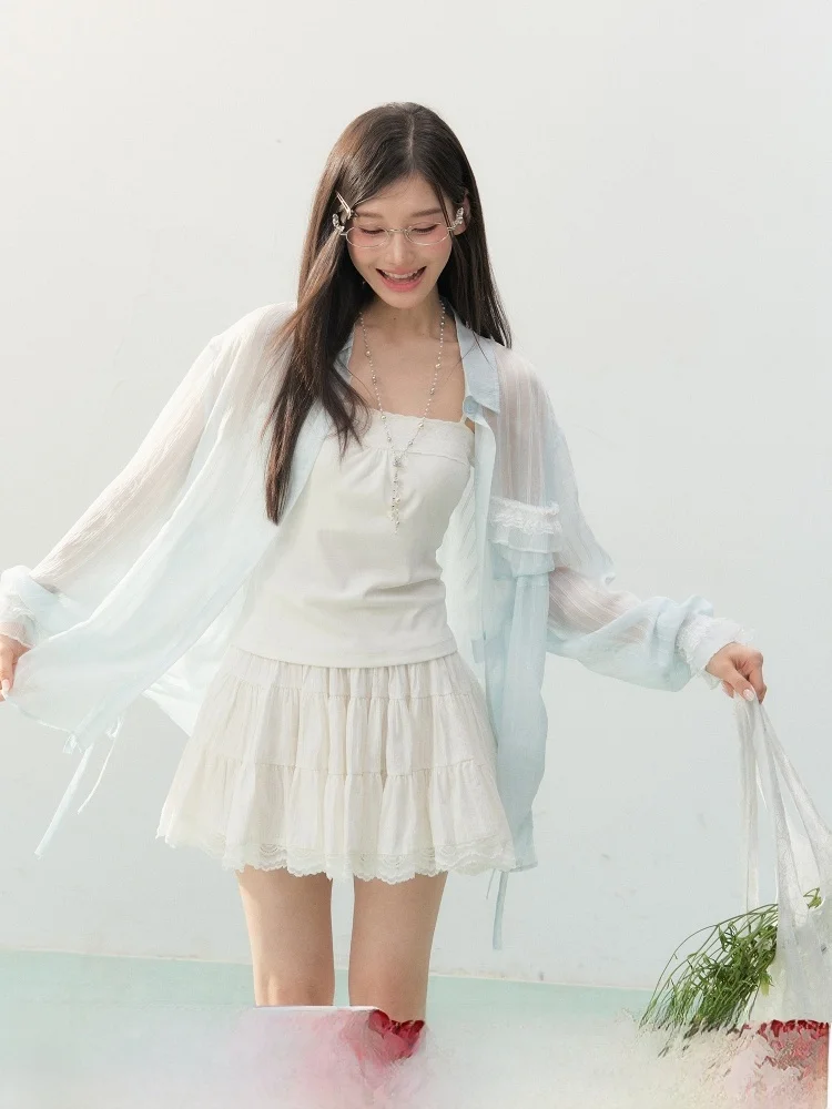 

ELEVEN SP Новая женская рубашка в корейском стиле, в полоску, высокого качества, свободного кроя, с длинным рукавом, дышащая, повседневная, топ