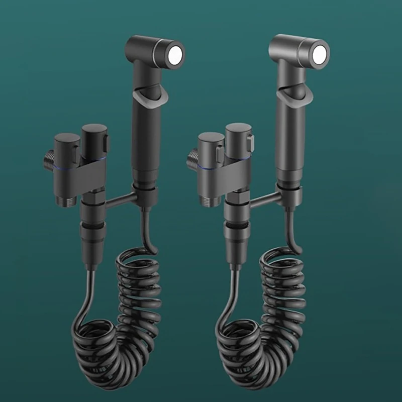 Toilet Bidet Shower Head Hygienic Shower for Bathroom Double Outlet Angle Valve Sets of Bathroom Accessories Bidet Toilet Seat