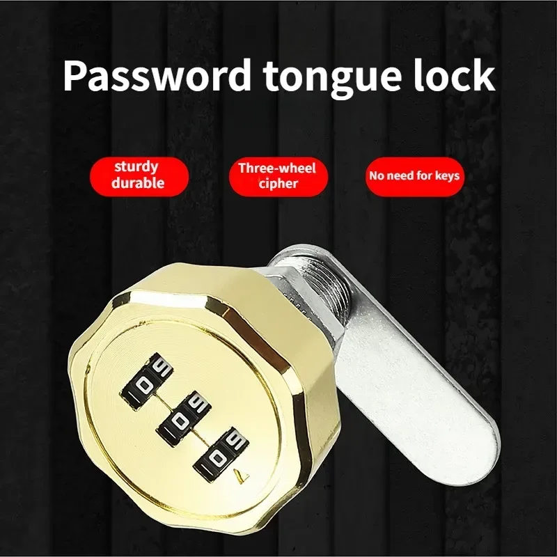 3 Digital Code Combination Lock Cupboard Drawer Cabinet Mailbox Password Locker Furniture Anti-theft Security Zinc Alloy Lock