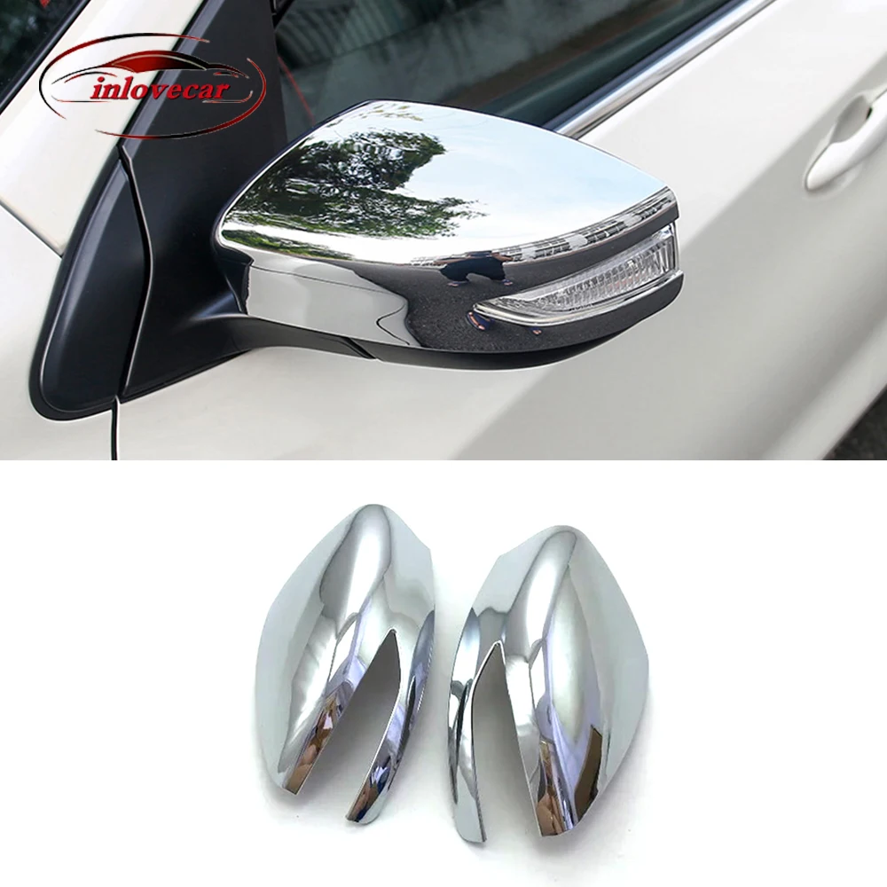 Chrome Carbon Black Red for Nissan Pulsar 2014 2015 2016 2017 Car side rearview mirror Cover Trim Sticker Auto Accessories