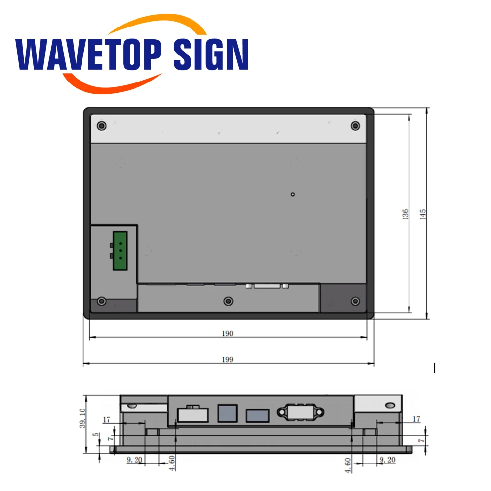 WaveTopSign Ruida muslimatating Knife sistema di controllo del taglio con Touch Screen industriale da 7 pollici per coltello vibrante CNC