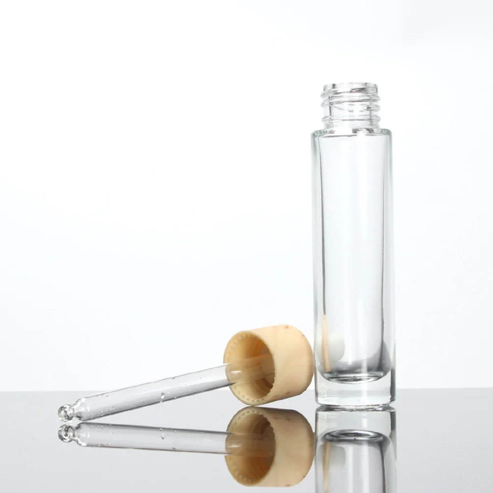 Bottiglie per olio essenziale da 2 pezzi Bottiglie contagocce in vetro da 30 ml Bottiglia per subimballaggio trasparente Durevole e ricaricabile per uso in viaggio